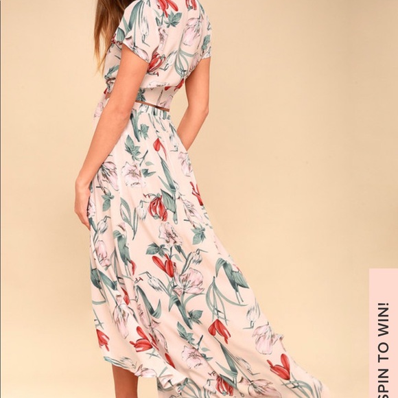 Lulu’s Blush Pink Two-Piece Maxi Dress - XL - Picture 2 of 5